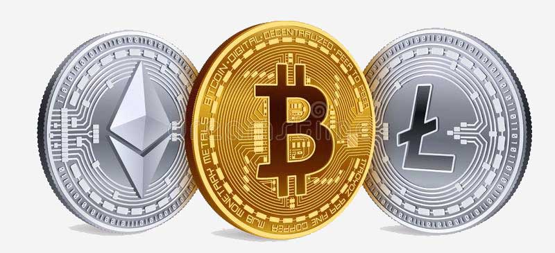 بیت کوین، اتریوم و لایت کوین